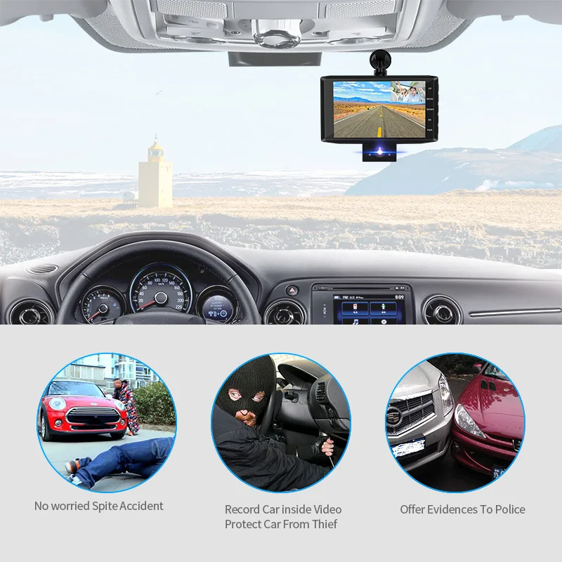 E-ACE B13 DVR 4,0 дюймов авто рекордер 1080P FHD видеорегистратор ночного видения автомобильные видеорегистраторы 3 объектива камеры Автомобильная ка... E-ACE B13 DVR 4,0 дюймов авто рекордер 1080P FHD видеорегистратор ночного видения автомобильные видеорегистраторы 3 объектива камеры Автомобильная ка...