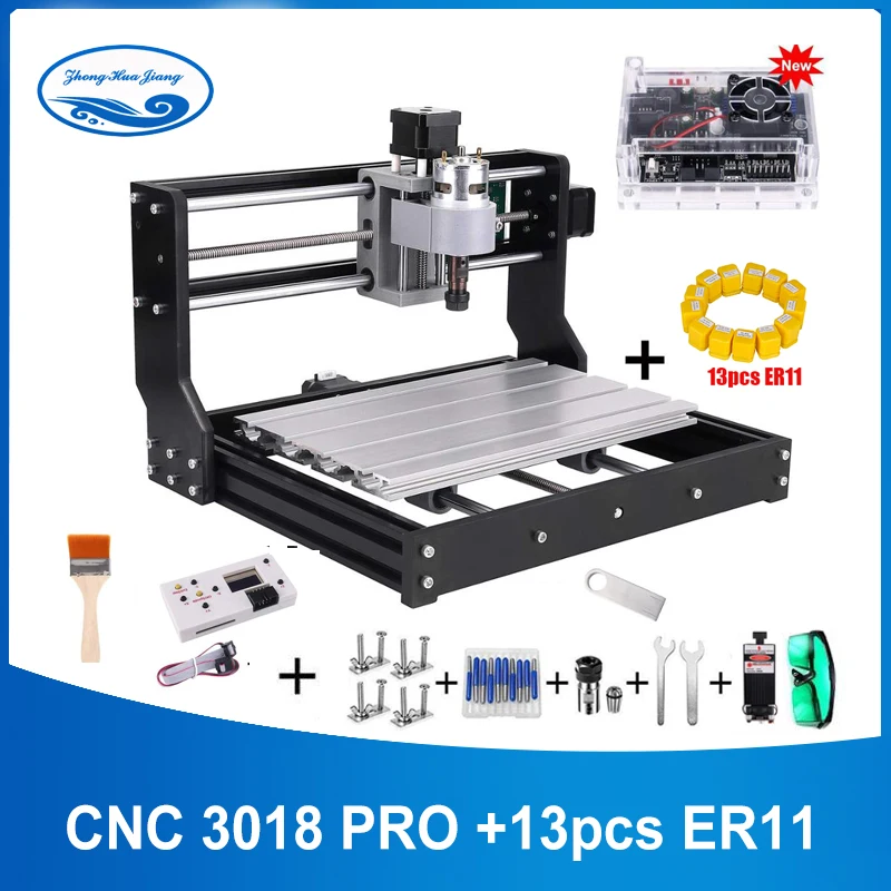 CNC 3018 Pro DIY Лазерный Гравер GRBL 3 оси PBC фрезерный лазерный гравировальный станок
