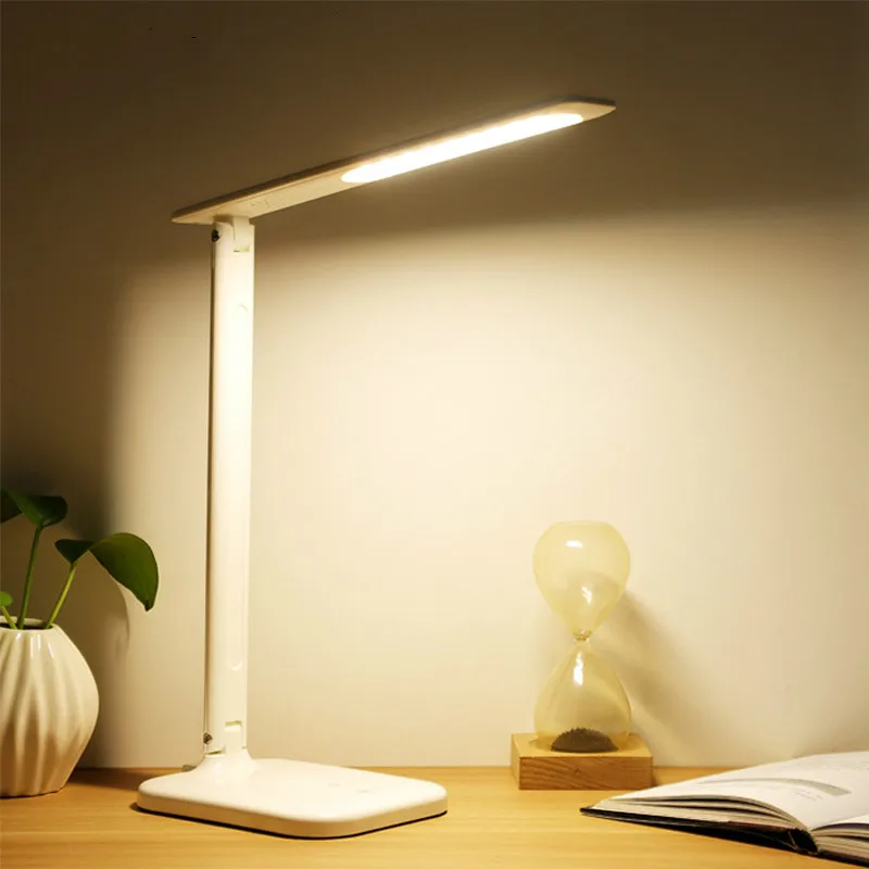 Складная Светодиодная настольная лампа приглушаемый светильник для чтения и с