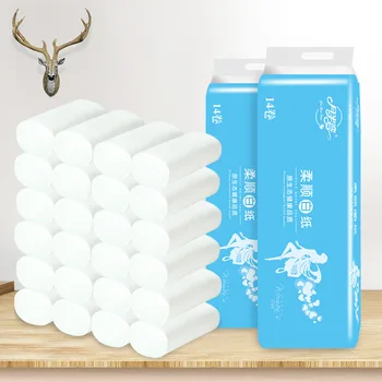 

Semi-arc toilet paper for mothers and infants, suitable for families to pack 1 roll of non-core toilet paper home meal paper tis