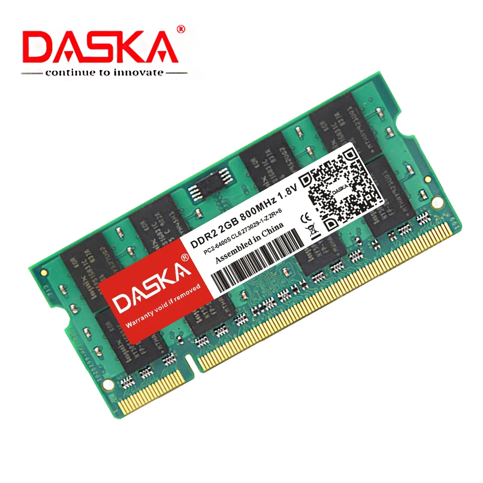  DASKA ddr2 2GB 4GB ram sodimm Laptop Memory PC2-5300/6400 800 667mhz 200pin 1.8V ddr 2 for Notebook