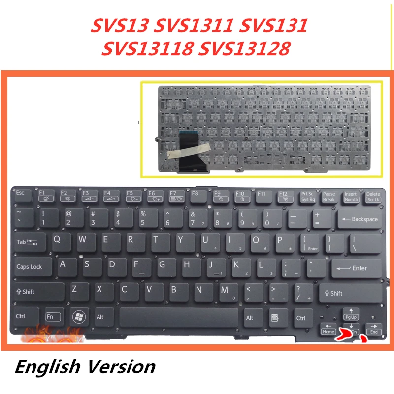 Английская клавиатура для ноутбука SONY SVS13 SVS1311 SVS131 SVS13118 SVS13128 сменная Клавиатура для ноутбука
