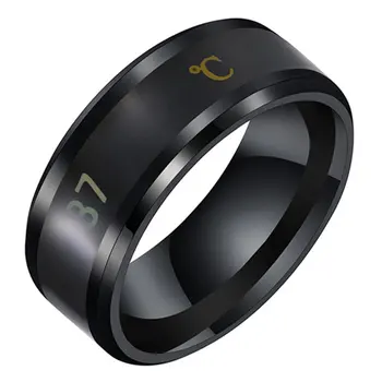 

Multifunctional Waterproof Intelligent Smart Temperature Couple Ring Titanium Steel Finger Jewelry Fingertip Temperature Sense