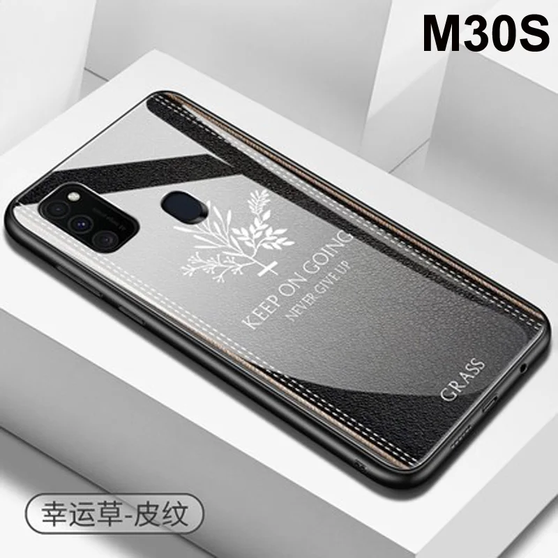 Для samsung galaxy A20S M30S чехол противоударный задняя крышка трава олень мультфильм чехол из закаленного стекла для телефона для samsung M307F A207F - Цвет: M30S