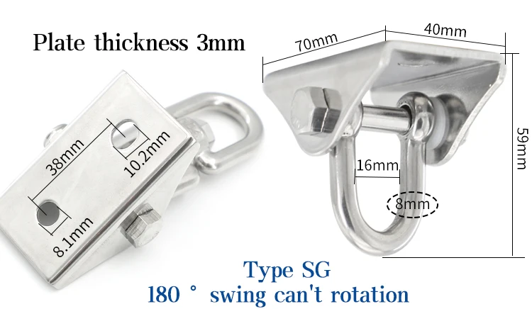 Heavy Bag Hanger Suspension Hooks Concrete Wooden Swing Hangers Sets for Yoga Hammock Chair Sandbag Swing 500kg Capacity