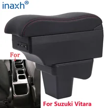 For Suzuki Vitara Armrest Retrofit parts dedicated Car Armrest Center Storage box car accessories Interior USB Easy to install
