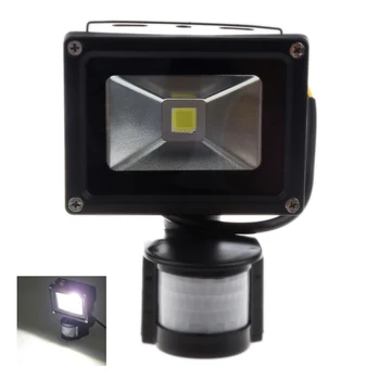 

PIR Motion Sensor Security Wall Pure White LED Waterproof Flood Light Lamp 10W