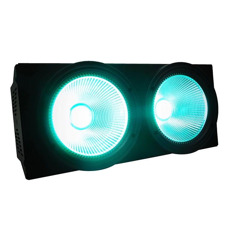 Djworld 2 глаза 200 Вт LEDCOB ослепляющий свет с Flightcase холодный и теплый белый цвет для ТВ шоу вечерние сиденья зрителя