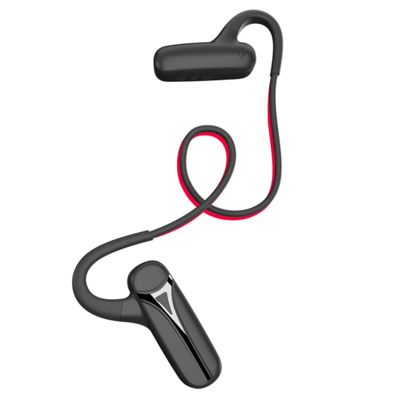 Черный F1 Bluetooth, беспроводные наушники, костная проводящая гарнитура, Bluetooth 5,0, титановые спортивные наушники с открытыми ушами для всех смартфонов - Цвет: Черный