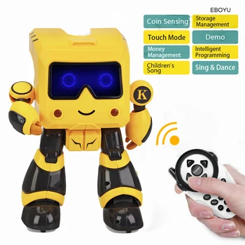 

Jjrc R17 Kaqi-toto 2.4g Intelligent Remote Control Robot Advisor Rc Robot Toy Coin Bank Gift For Kids