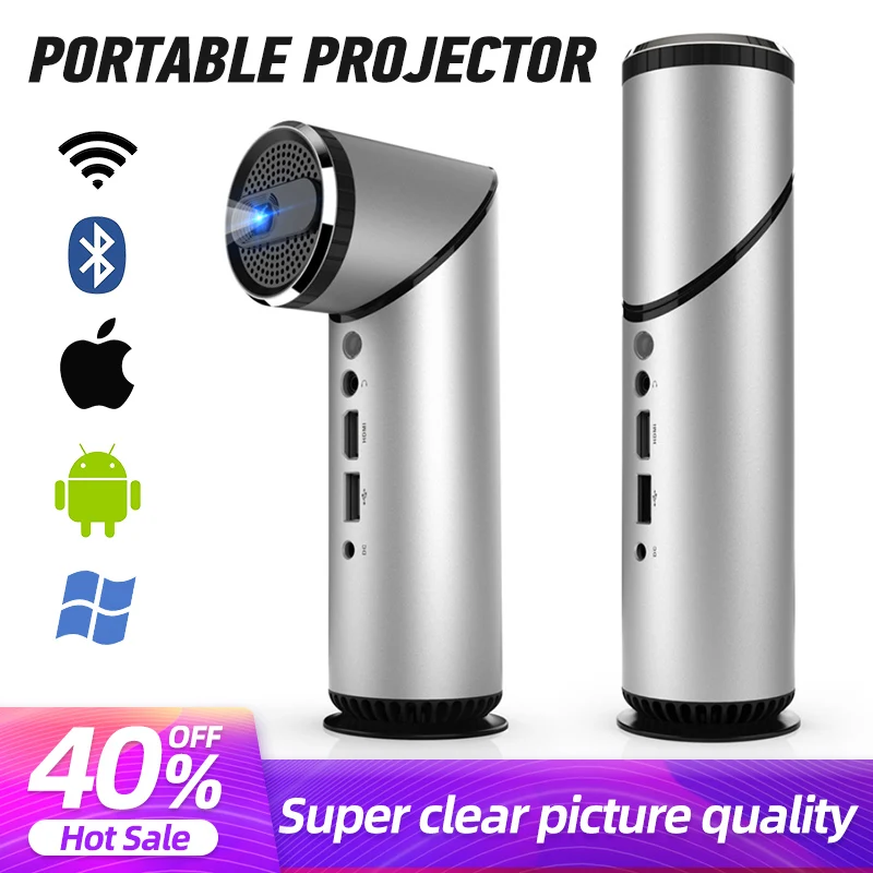Светодиодный мини-проектор K5H 854x480 пикселей поддержка 1920x1080P HDMI USB аудио