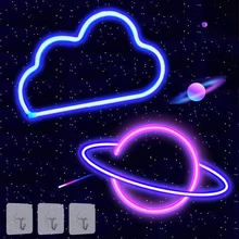 

Cloud Planet Neon Signs Neon Lights for Wall Decor USB or Battery Operated LED Light Signs for Bedroom,Living Room LED Neon Lamp