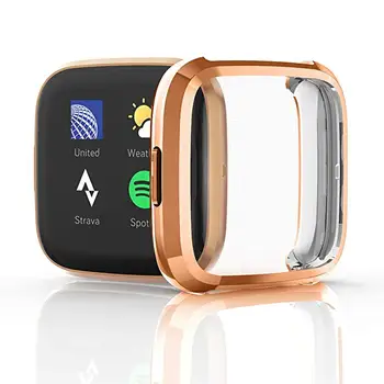 

10 colors Soft Silicone Protector Case Cover For Fitbit Versa 2 Replacement Watch Screen Protector Case Shell Frame Accessories