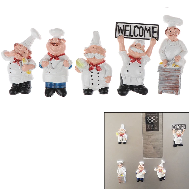 Домашний Кухня 3d смолы шеф-повар хлеб холодильник магнит FridgeSticker украшение дома