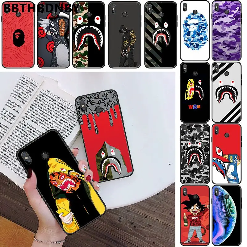 

Bape For Redmi note 5 Kryty TPU Soft Silicone Phone Coque for Xiaomi 8 9 se Redmi 6 6pro 6A 4X 7 note 5 7
