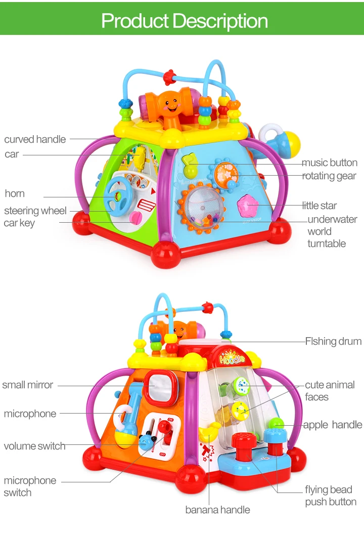 HOLA 806, музыкальная игрушка, развивающая Развивающая игра, играть в обучение, центр, игрушка для детей 1 года, для маленьких мальчиков и девочек