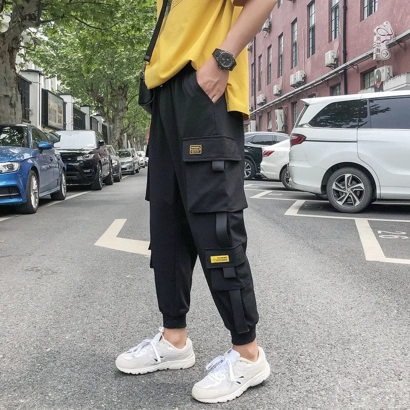 2020 neue Cargo Hosen Männer Hip Hop Lose Mehrere taschen Overalls Freizeit  trousersjogging Straße outfit Elastische Taille Männer Hosen|Cargo Pants| -  AliExpress