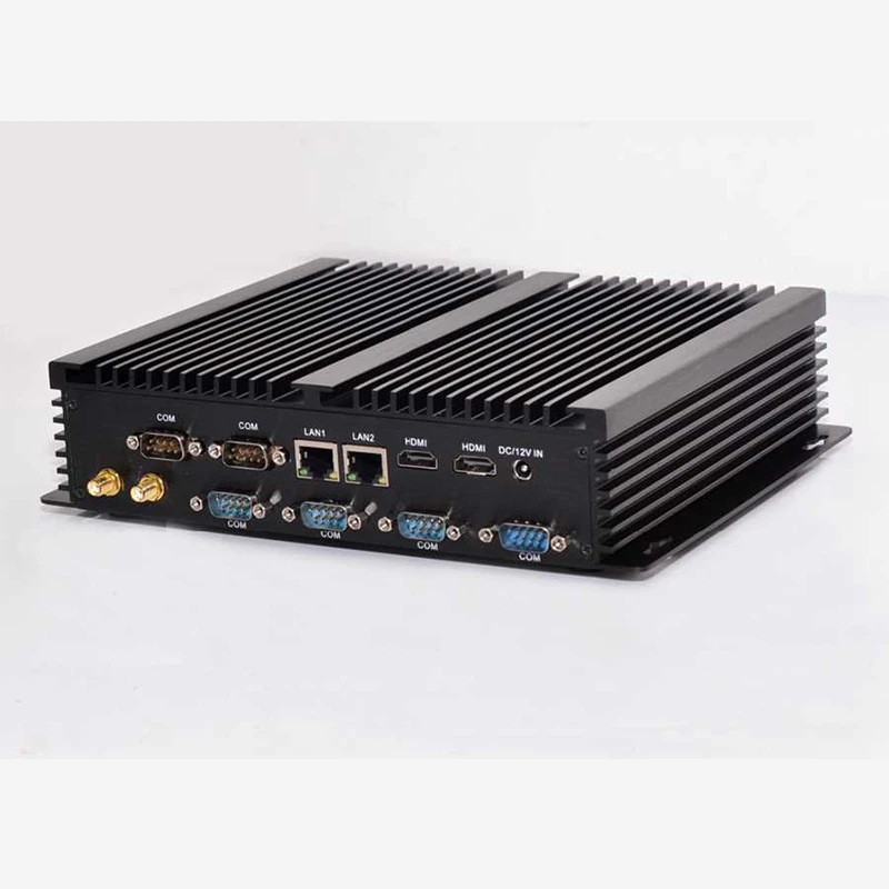 Fanless Industrial Mini PC Win10 Core i3 4010U i5 4200u i7 5550U 2 Intel Gigabit Lans 3