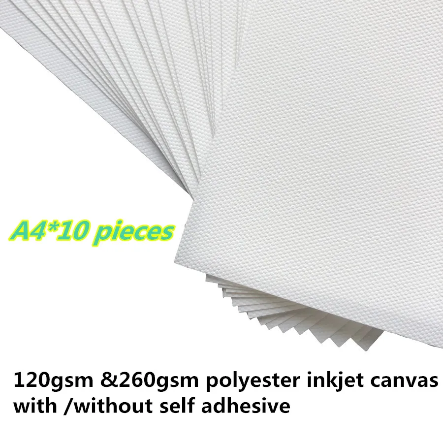 Inkjet Printer Self Adhesive Matte Polyester Canvas Sheets A4 size printer sticker paper,printing paper