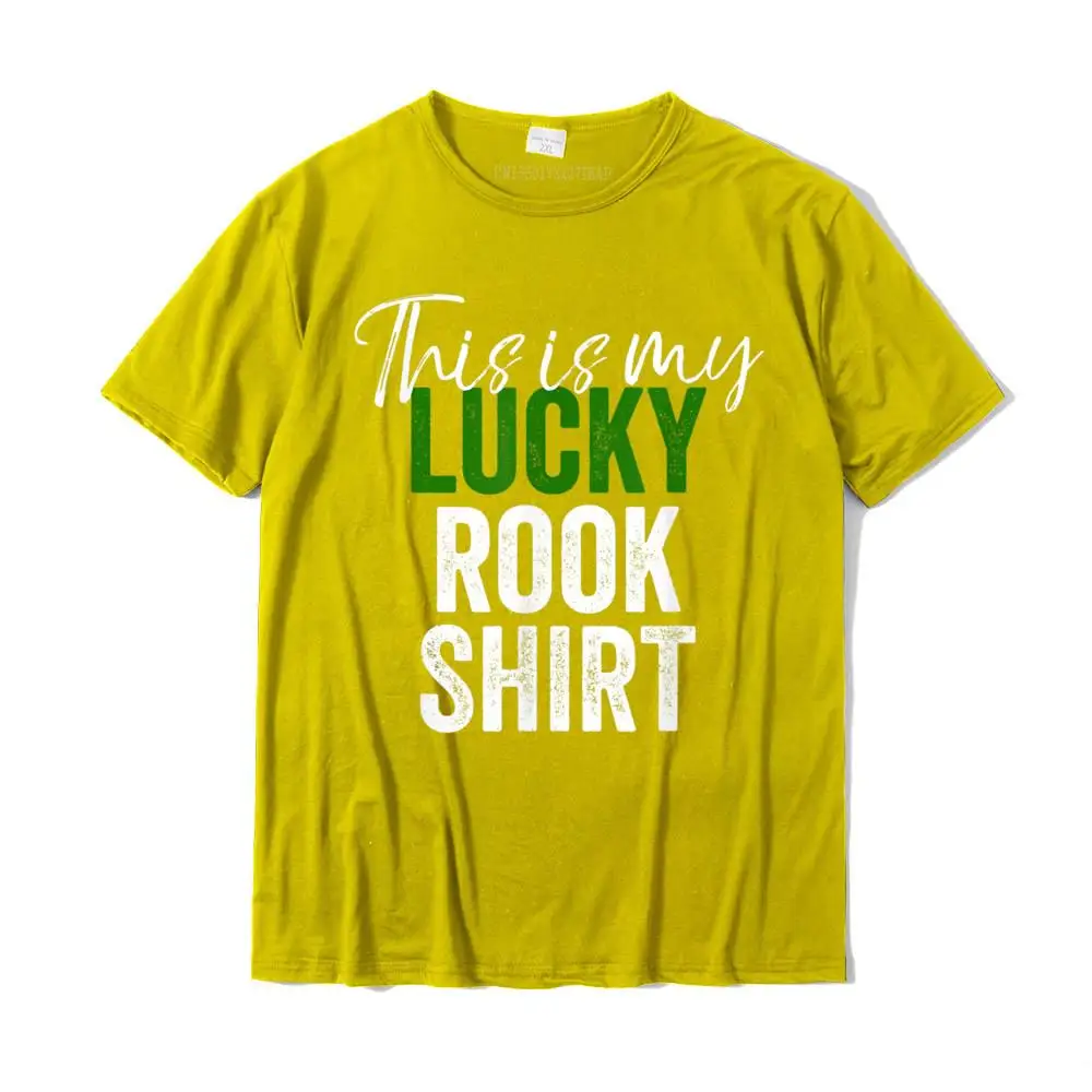 Design Fashionable Mens T Shirts Coupons Lovers Day Short Sleeve Crewneck 100% Cotton T Shirt Slim Fit Tees Top Quality This Is My Lucky Rook Shirt Funny St Patrick's Day Gift T-Shirt__31614 yellow