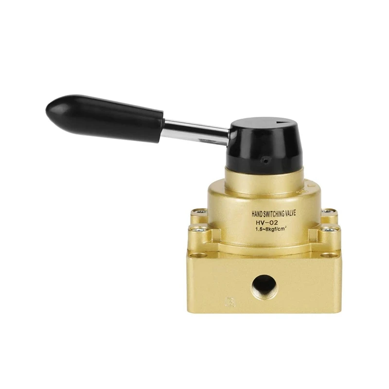 HV-02 Valve 3 Position 4 Way Hand Lever Pneumatic Air Control 1 / 4Inch PT Port | Обустройство дома