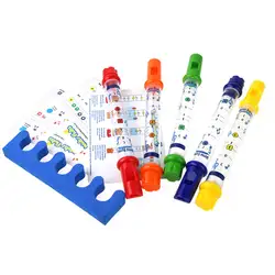 Детские Красочные Водные флейты для ванной и душа музыкальный инструмент Мелодия игрушки Детские аксессуары для плавания