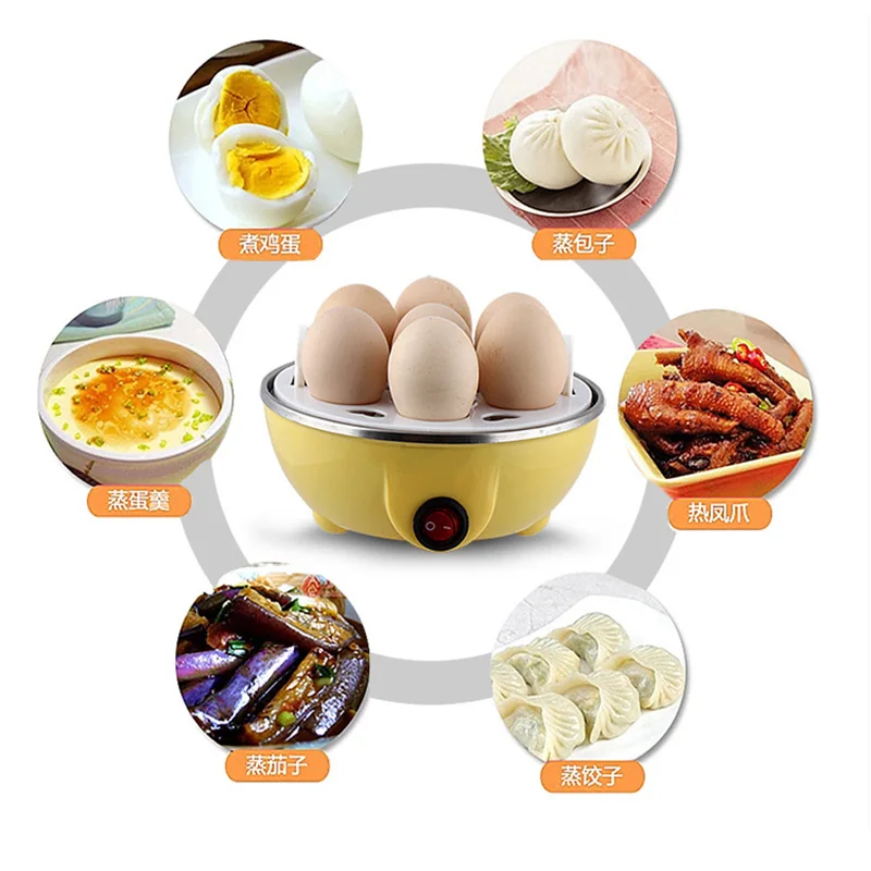 Electric Auto-Off Generic Multifunctional Egg Poacher 7 Eggs Cooer Boiler Steamer Tools Kitchen Utensils Breakfast images - 6