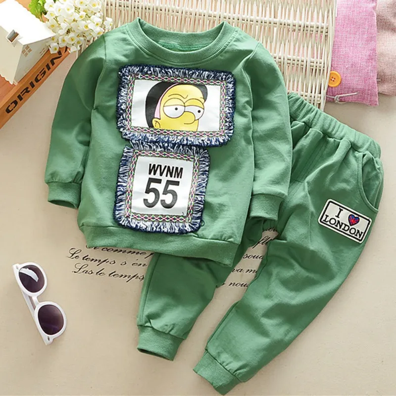 

2019 New Baby Spring and Autumn Long-sleeved Suit Children's Boys Girls Cotton Sets Children's Clothing