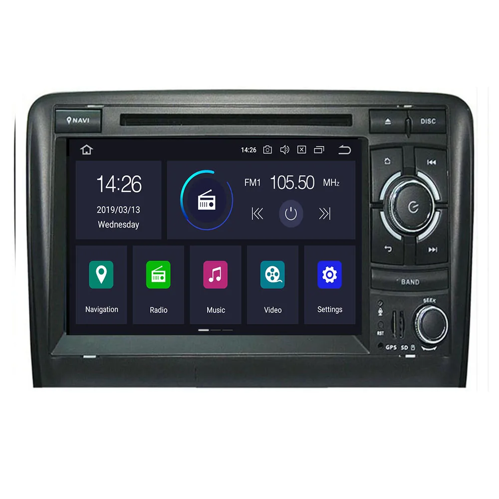 Perfect 2 din Head unit android 9 Car multmedia DVD player GPS navigation autoradio For Audi A3 S3 car PC Radio stereo Steering wheel BT 0