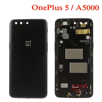 

Battery Back Cover For Oneplus 5 A5000 Housing+Power Volume Buttons +sim card for one plus 5 battery cover Replacement no NFC