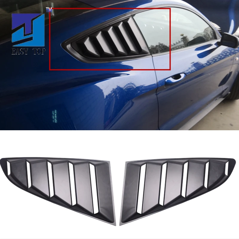 

For Mustang 2015-2018 1/4 Quarter Car Side Window Scoop Cover Trim Sticker