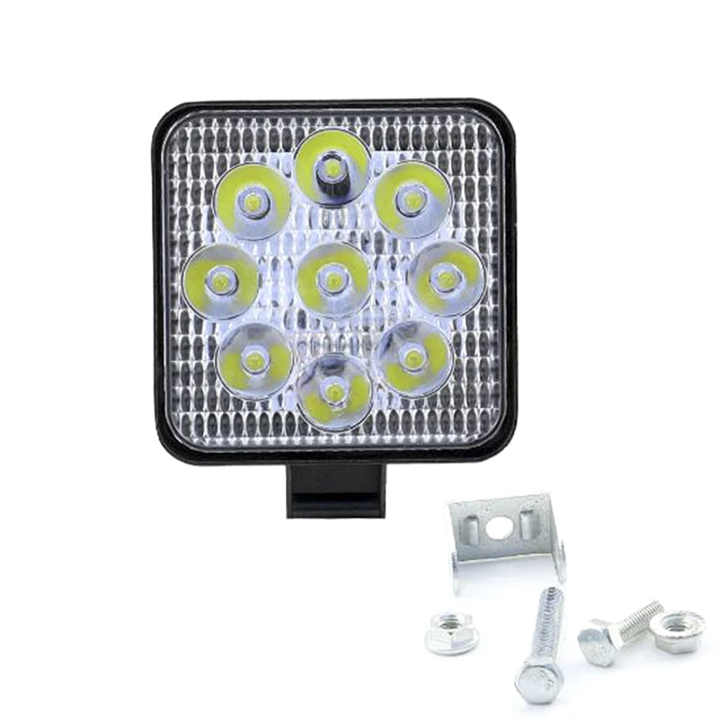 1 шт. 27W 2200lm 12-24V IP67 6000K квадратная светодиодная лампочка для ...