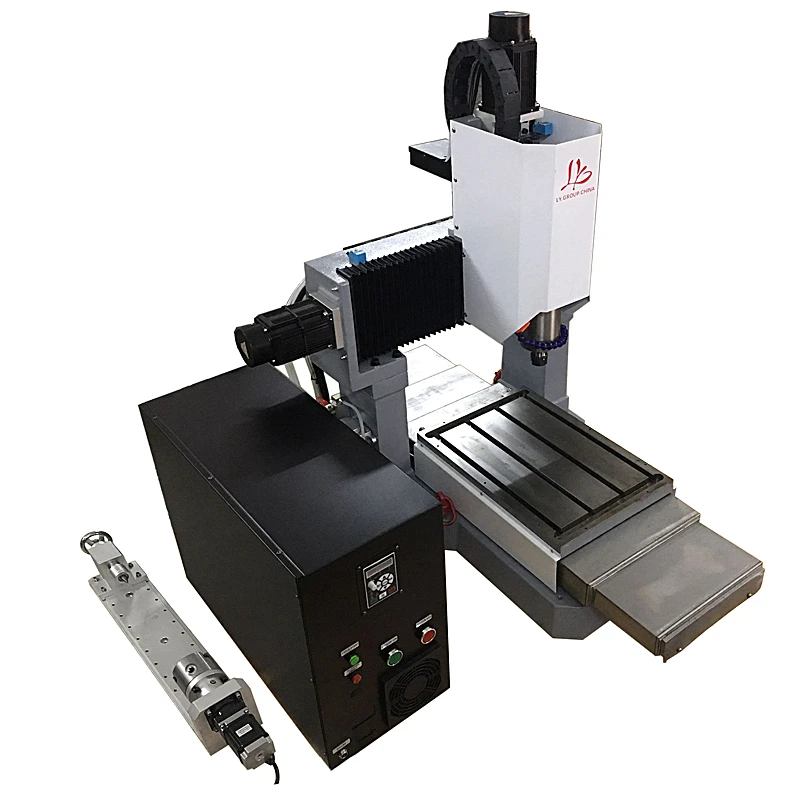 

full cast iron 220V LY 3040 2.2KW 4 axis step motor version CNC engraving machine Z axis height 170mm engrave router