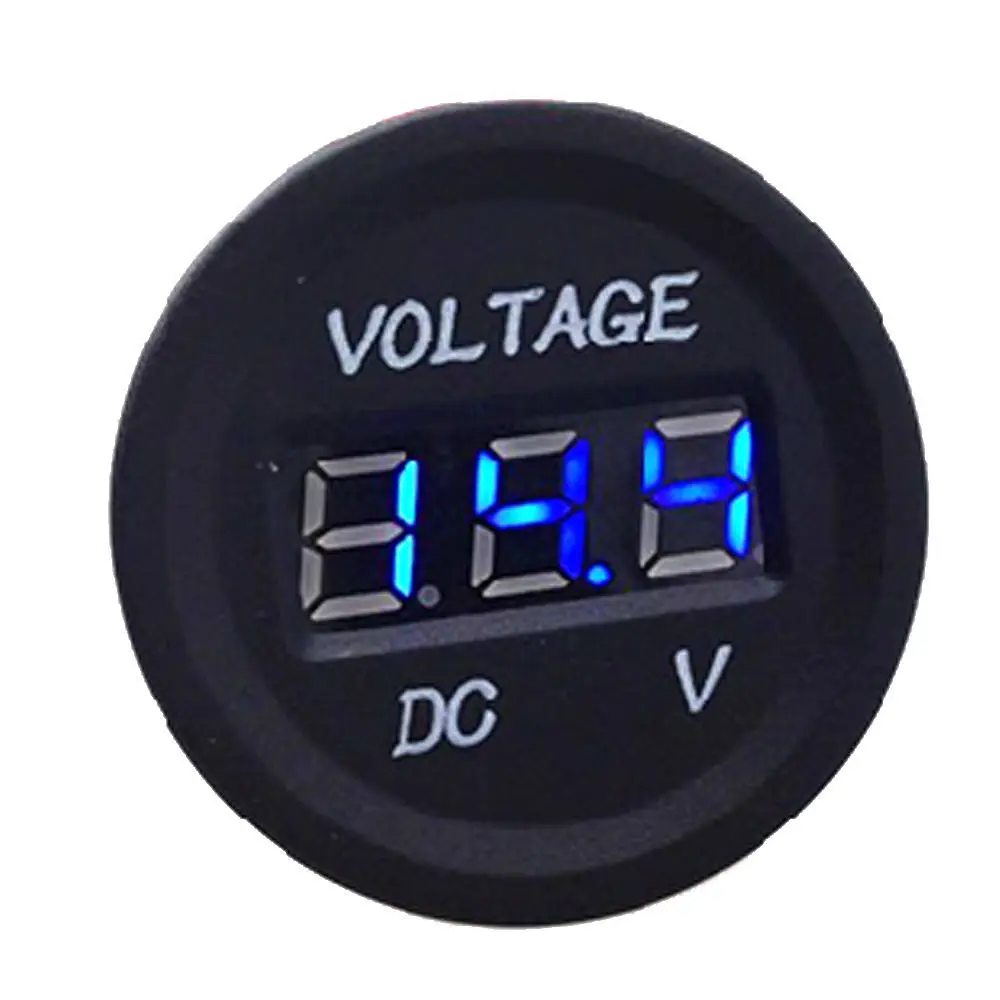 12V DC водонепроницаемый автомобильный мотоцикл синий светодиодный цифровой дисплей вольтметр Вольт