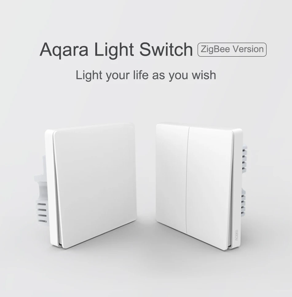 Умный переключатель Aqara, светильник с дистанционным управлением, ZiGBee, wifi, беспроводной ключ, настенный провод, нулевая линия, пожарный провод, переключатель, умный дом, работа