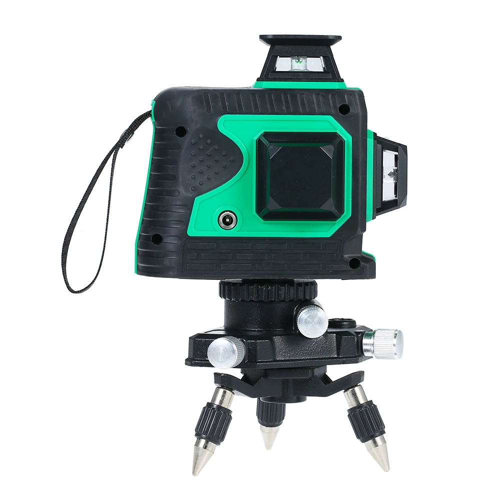 Laser Level 12 Lines Dustproof Lazer Levels With Pivoting Base 3D Red Green 360 Self-leveling Instrument | Инструменты