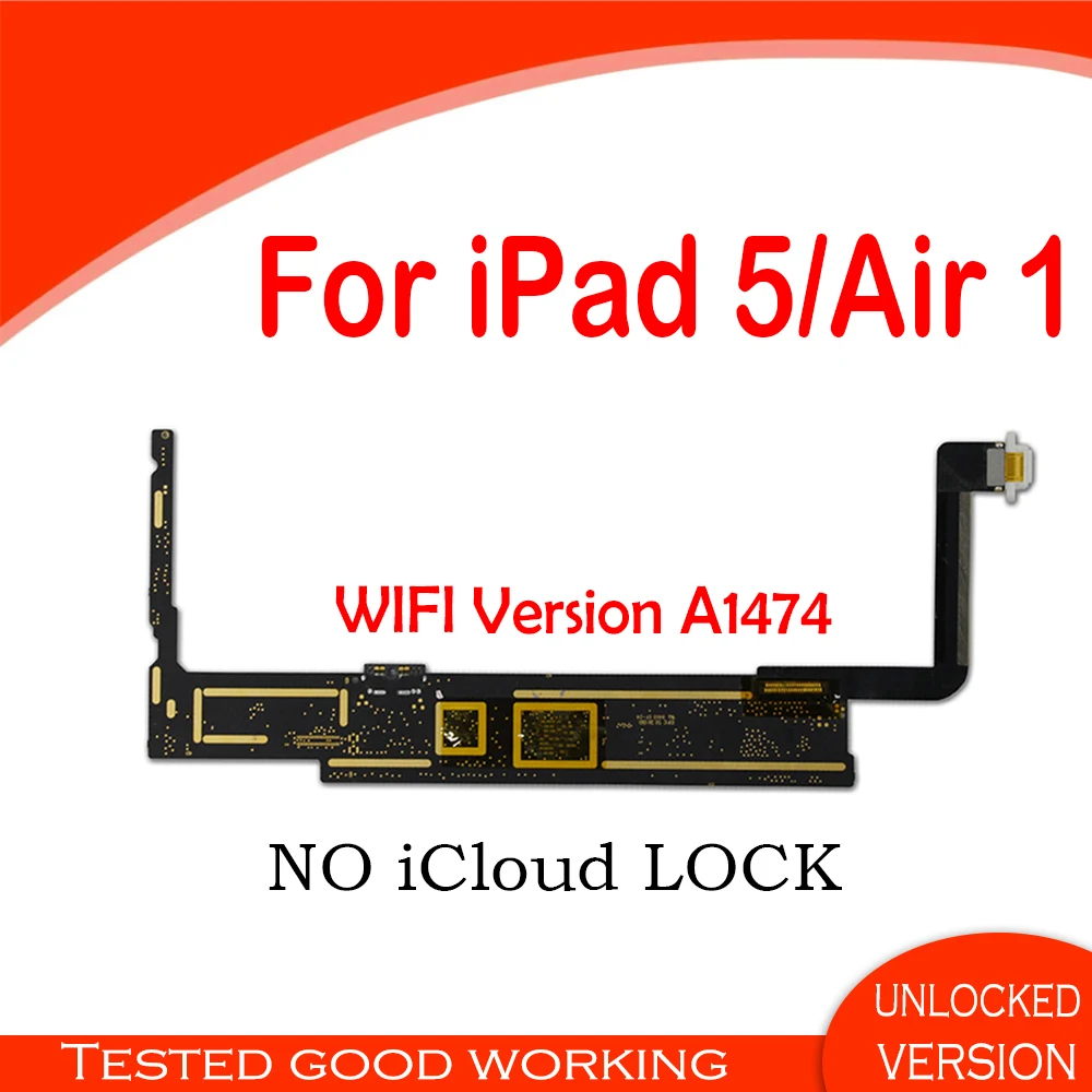 100% Заводская разблокированная материнская плата для iPad 5 Wi-Fi версия iPAD air 1