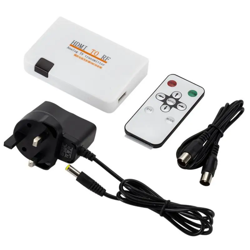 HDMI к РЧ коаксиальный преобразователь AV адаптер коробка ж/пульт дистанционного управления HDMI к РЧ преобразователь сигнала