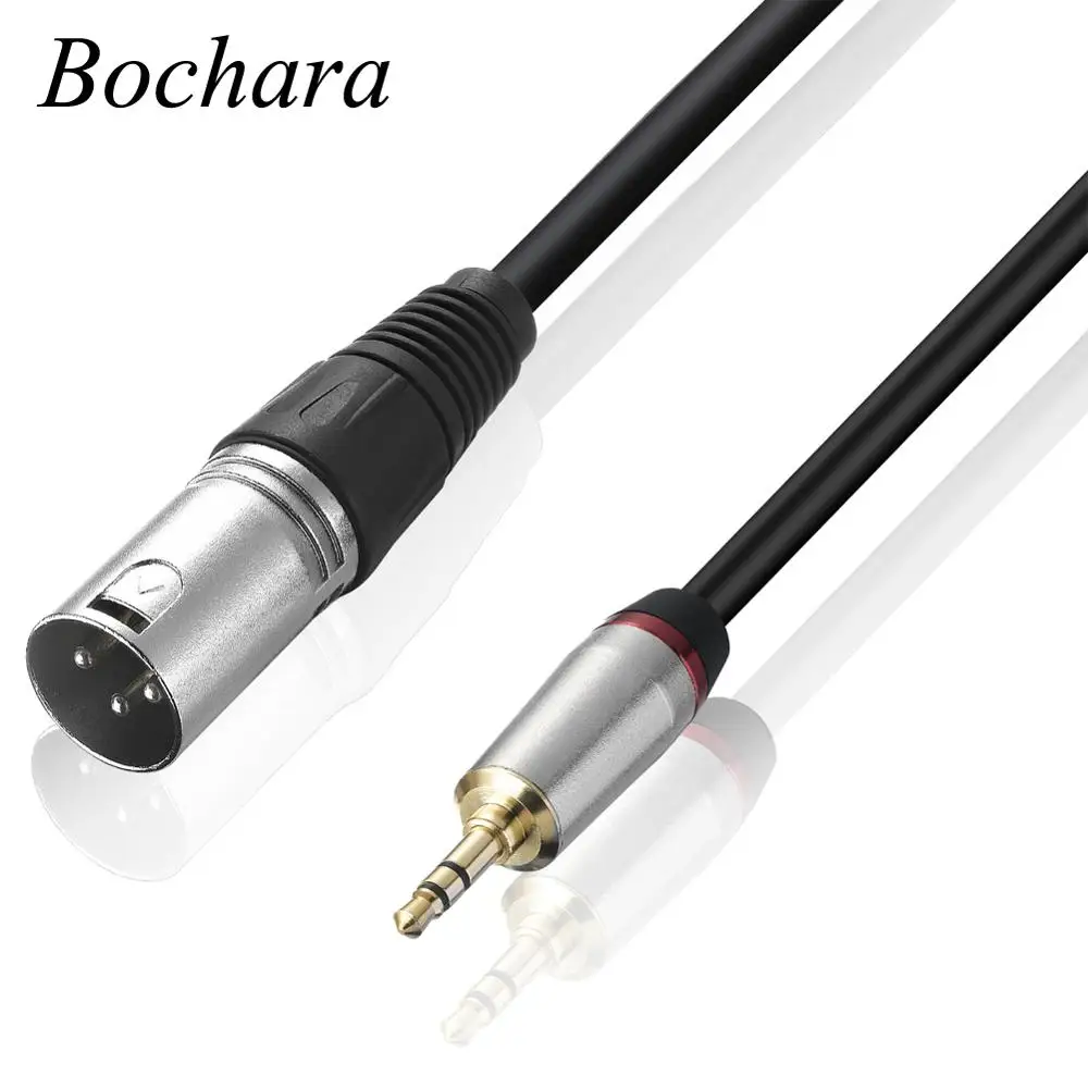 Стерео кабель Bochara 3 5 мм с штекером на штекер XLR экранированный для микрофона 1 8 м 10