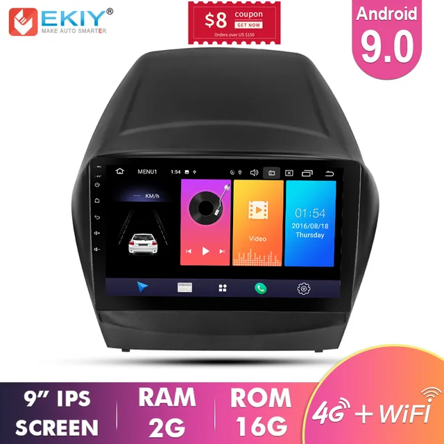 $US $99.70  Ekiy 9'' IPS Android 9.0 Not 2 Din Car Multimedia Player AutoRadio Stereo For Hyundai IX35 2010-201