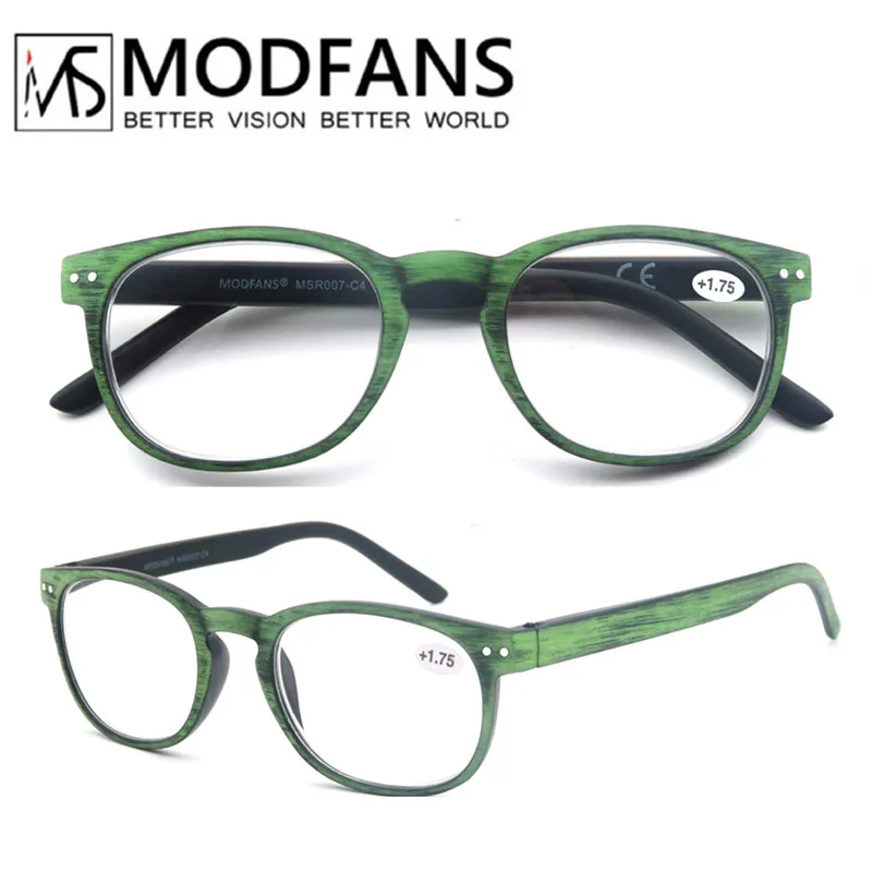 Stylish Wood-Look Frame Reading Sunglasses with Lightweight Spring Hinges