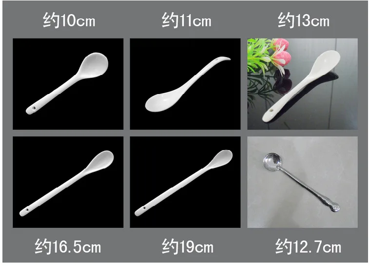 Ceramic Small Spoon 62 Zakka Creative Long Handle Seasoning Stirring Spoon Coffee Spoon diao wei shao
