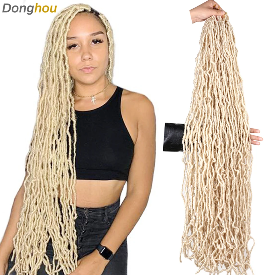 crochê cabelo 6 pacotes deusa faux locs