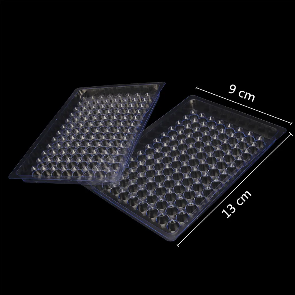 10 Pcs Plastic Hemagglutination Plate 96 Holes Blood Clotting Board Original Plate V well 90 & 110 degree U well