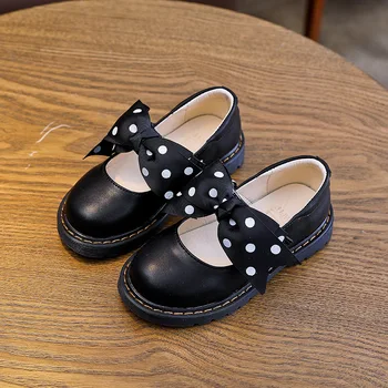 

2020New Kid Shoes Childrens Student Black Leather Shoes Girls Princess Kids School Shoes Black White 3 4 5 6 7 8 9 10 11 15Year