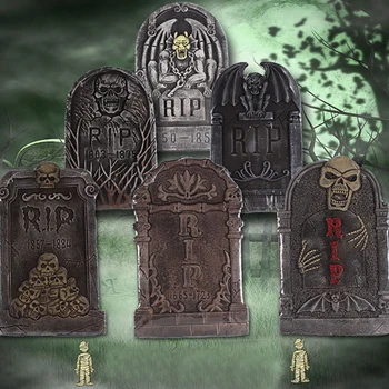 

1pc Horror Halloween Decoration Haunted House Tombstone Secret Bar Scene Layout Halloween Tombstone Decorative Simulation Props
