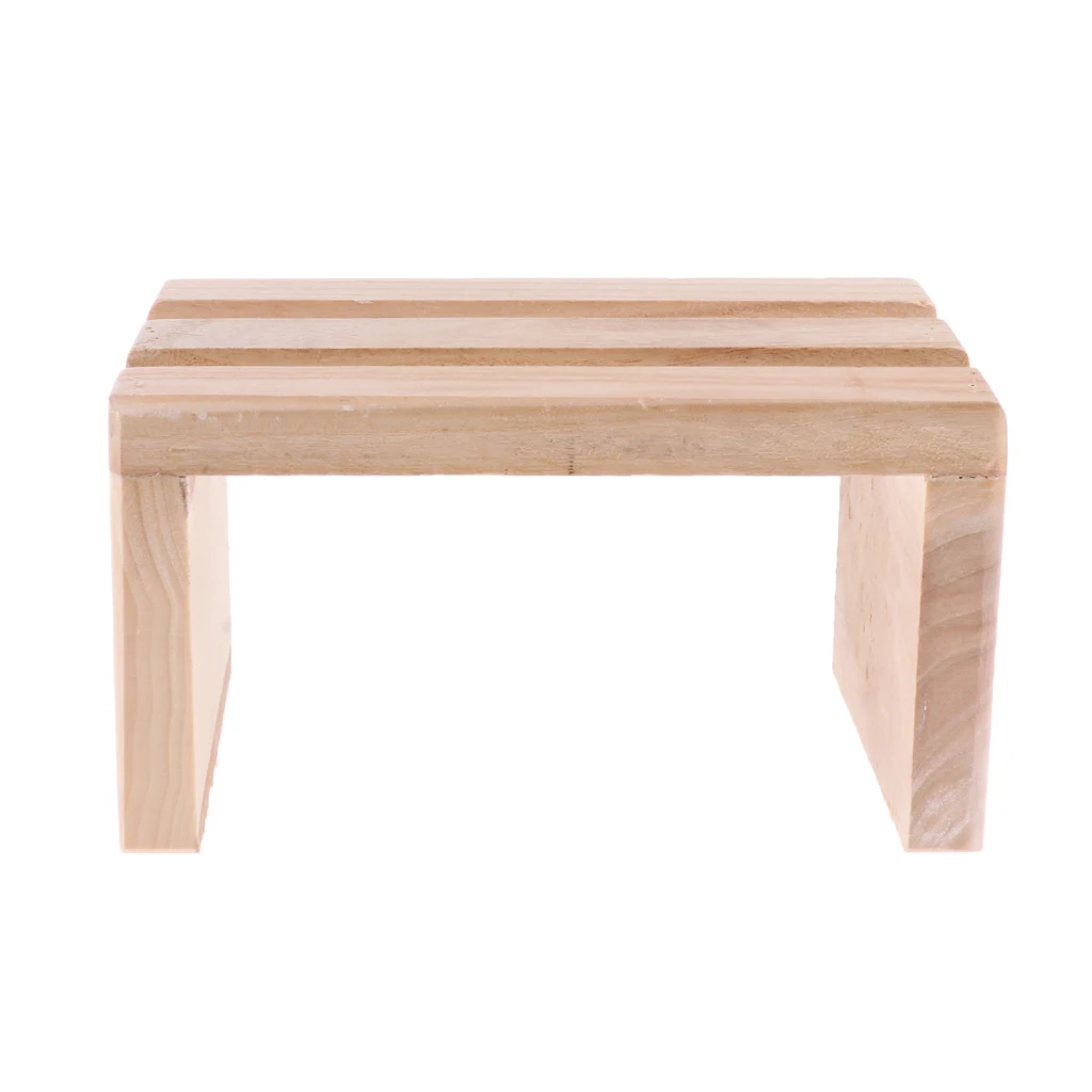 3 Pcs Wood Foot Step Stool Platform For Feet Spa Bath Barrel Bucket Toilet Seat Under Desk