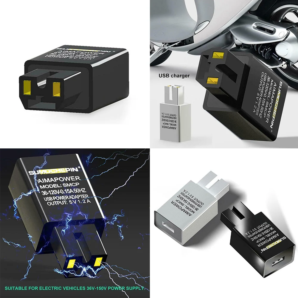 36 V-150 V USB разъем для зарядного устройства адаптер питания 1.2A 2A Электрический мотоцикл автомобиль мобильный телефон usb зарядки гнезда адаптеров