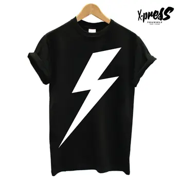 

LIGHTNING PRINT T SHIRT MENS PRINTED GRAPHIC HIPSTER RELIGION SWAG TOP MAN TEE