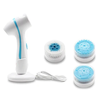 

2 Colours Facial Cleansing Brush 3 Head Rotating Full Facial Spa System Aesthetic Massage Skin Care Too SMJGood